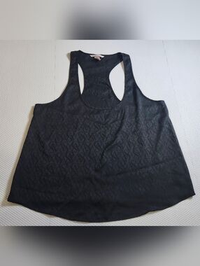 Victoria's Secret Black Logo-Print Racerback Tank Top
